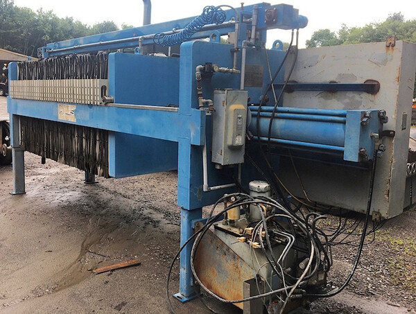 48" x 48" Ascension #EP1200/32-40, filter press, 40 chambers, 42 polypropelyene plates, 50.8 cu.ft., 961.8 - Image 4
