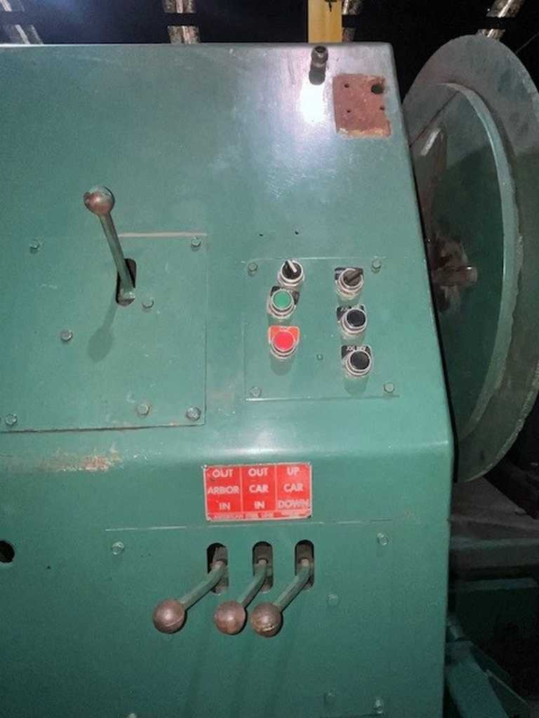 20000 lb. American Steel Line #60, uncoiler, 36" width, 18"-23" hydraulic expansion, 37.5" face mandrel - Image 6