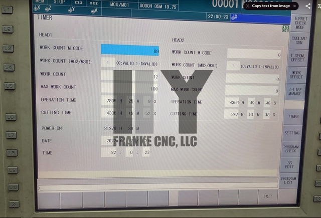 shin service様確認用 Mori Seiki SL-200 SMC Live Tooling With Sub Spindle NEW 1997