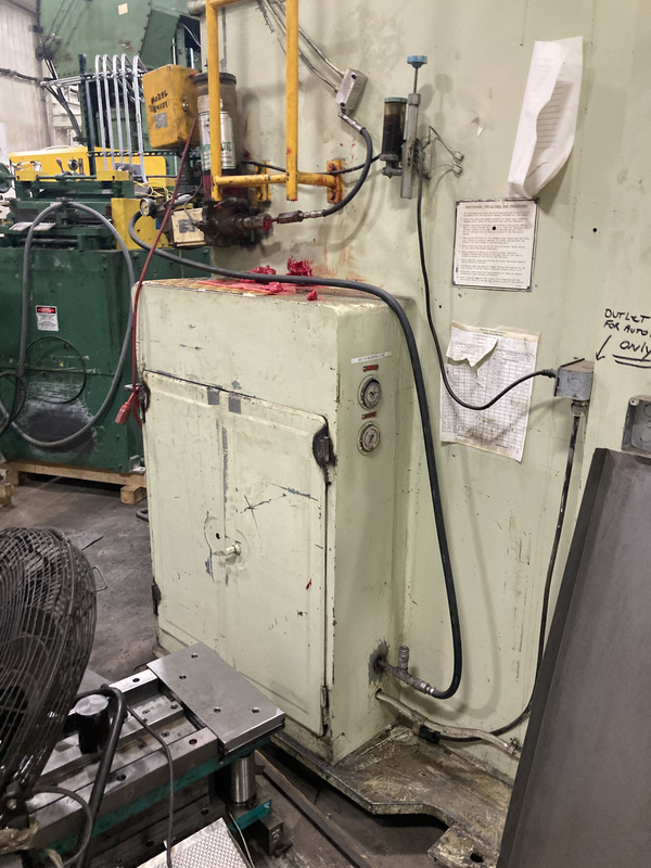 220 Ton, Aida #PDC-20, double crank gap frame press, 9.8" stroke, 19.6" Shut Height, 4.1" adj., 33 SPM, 94.4" - Image 4