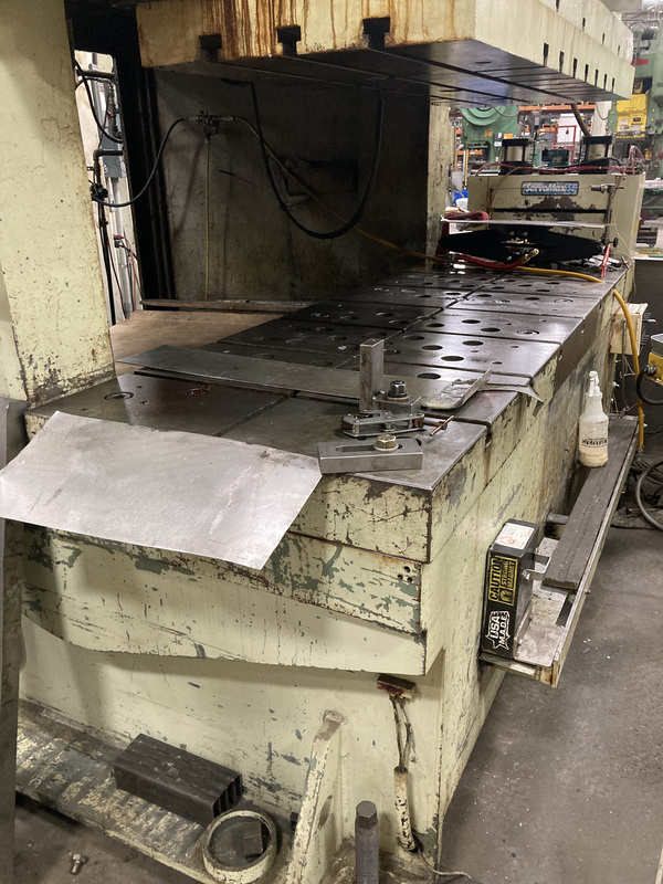 220 Ton, Aida #PDC-20, double crank gap frame press, 9.8" stroke, 19.6" Shut Height, 4.1" adj., 33 SPM, 94.4" - Image 5