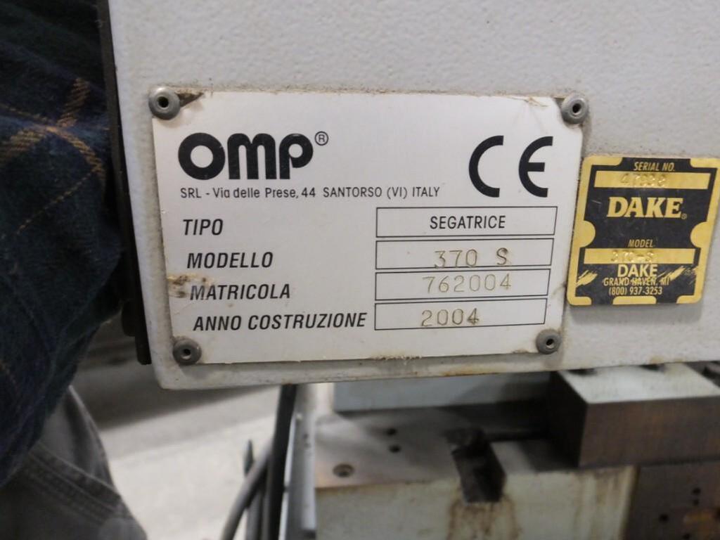 4-1/4" Dake #370S, And Euromatic Semi-automatic Cold Saw, 4.5 HP, 2004, Used - Image 4