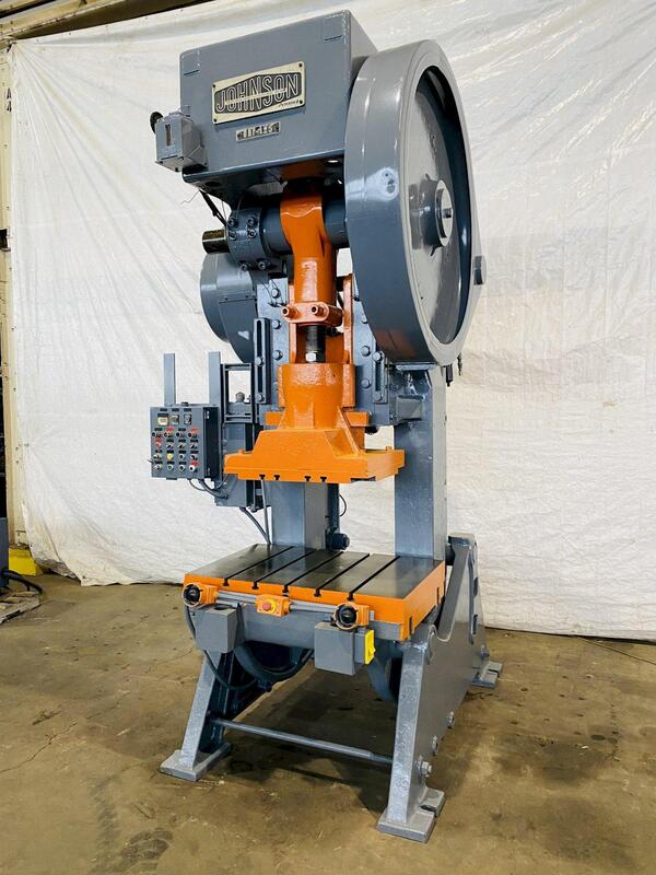 125 Ton, Johnson #125BG/AC, OBI press, 6" stroke, 21.5" Shut Height, 4" adj., 40 SPM, 42" x27" bed, air clutch - Image 2
