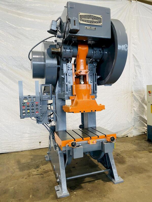 125 Ton, Johnson #125BG/AC, OBI press, 6" stroke, 21.5" Shut Height, 4" adj., 40 SPM, 42" x27" bed, air clutch - Image 3
