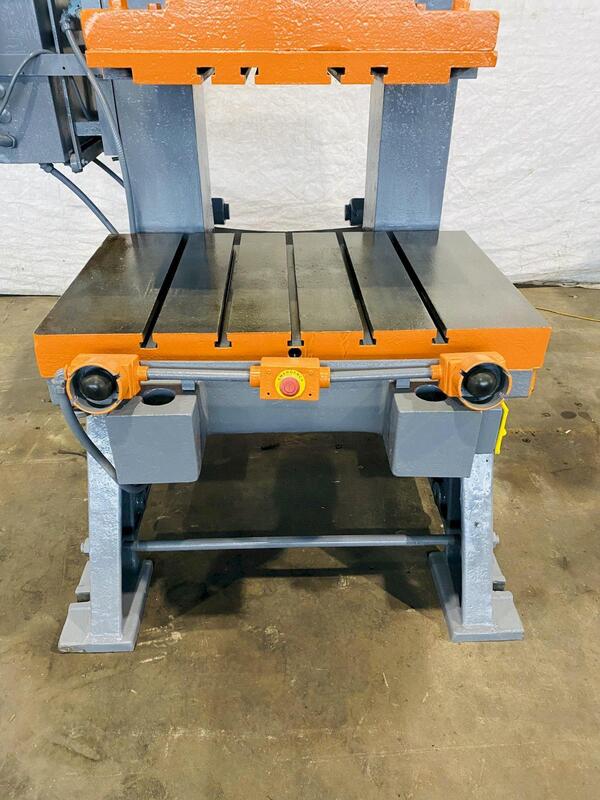 125 Ton, Johnson #125BG/AC, OBI press, 6" stroke, 21.5" Shut Height, 4" adj., 40 SPM, 42" x27" bed, air clutch - Image 6