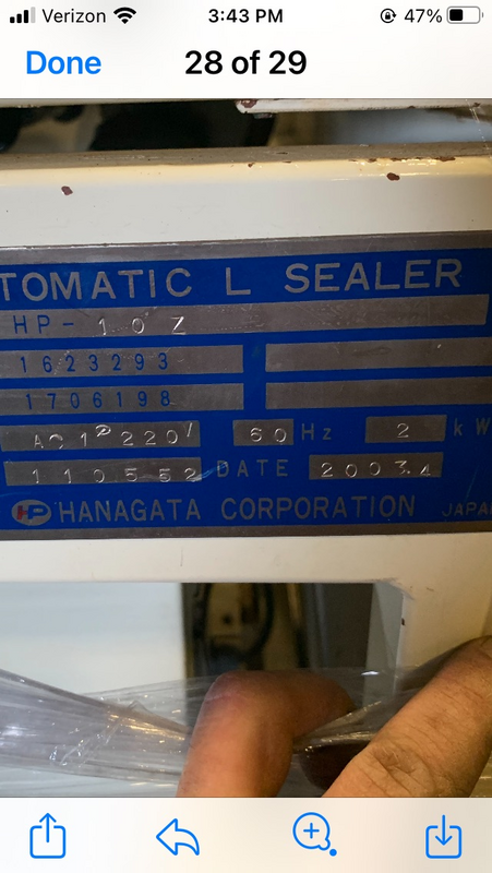 Arpac #HANAGATA, automatic L-bar sealer, serial #110552 - Image 4