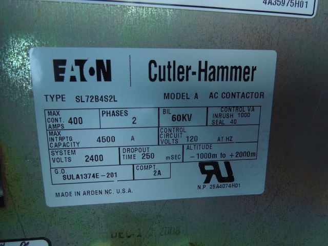 300 HP Cutler-Hammer, MVS-67, Ampgard Medium Voltage Motor Control, 2400 Volts - Image 6