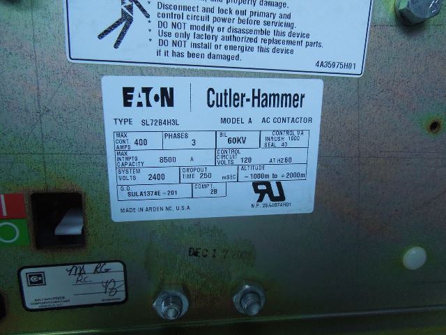 300 HP Cutler-Hammer, MVS-67, Ampgard Medium Voltage Motor Control, 2400 Volts - Image 7