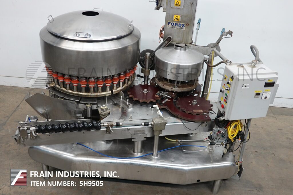 Federal #3615, automatic, Stainless Steel, 36 head rotary, pressure gravity filler & 15 foil press head - Image 2