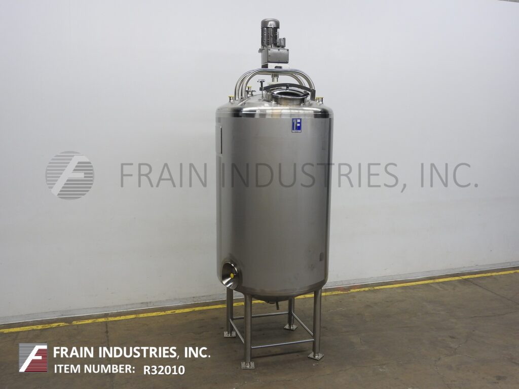 600 gallon Feldmeier #EPC60048FS, 304 Stainless Steel jacketed process tank, 48" ID x 80" straight wall, dome - Image 1