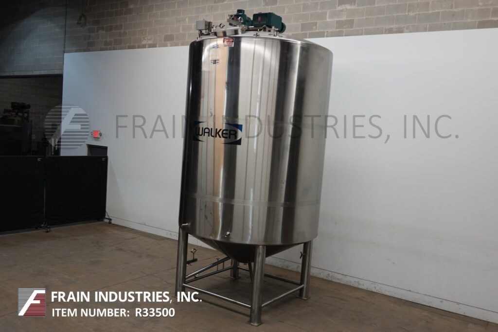 3000 gallon Walker #PC-CB-SP, 316 Stainless Steel jacketed & insulated process tank, 90" dia. x 140" deep - Image 5