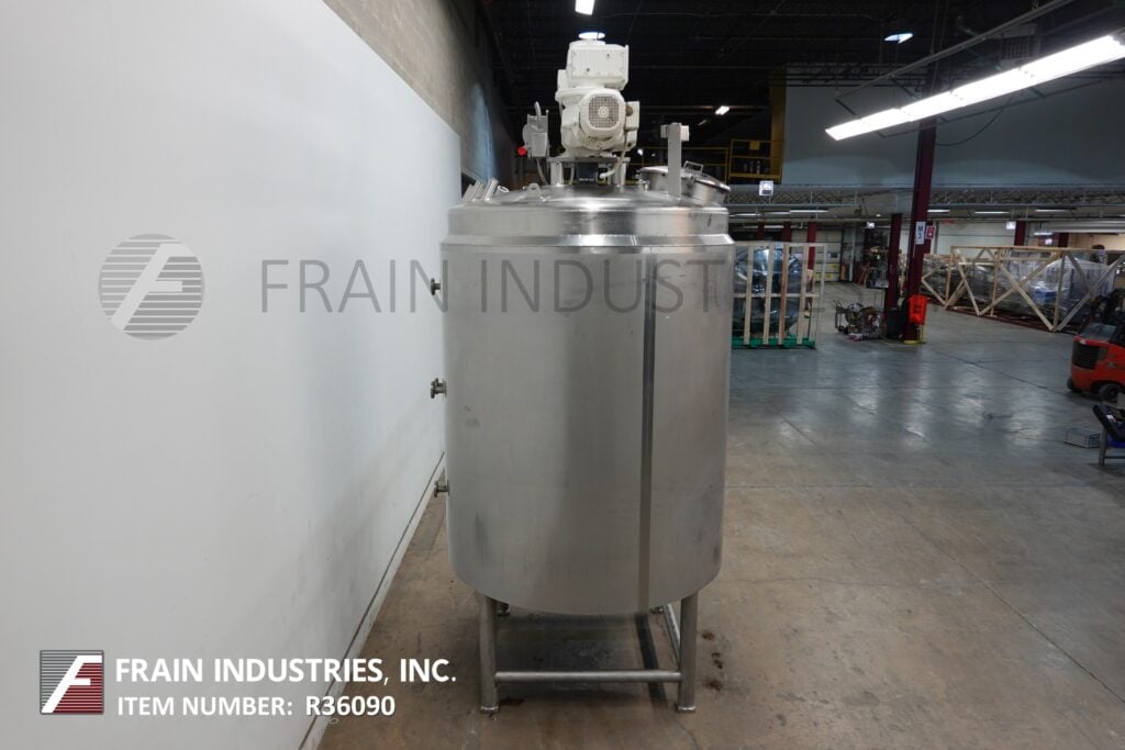 1500 gallon Lee #1500U9MS, 316 Stainless Steel jacketed & insulated process tank, 78" dia. x 86" straight - Image 3