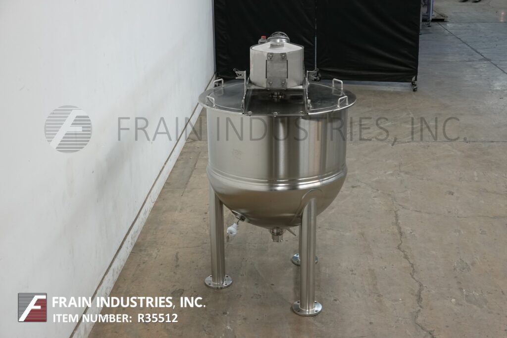 150 gallon Lee #150D9MS, 316 Stainless Steel jacketed double motion kettle, 42" dia. x 39" deep with 20" - Image 3