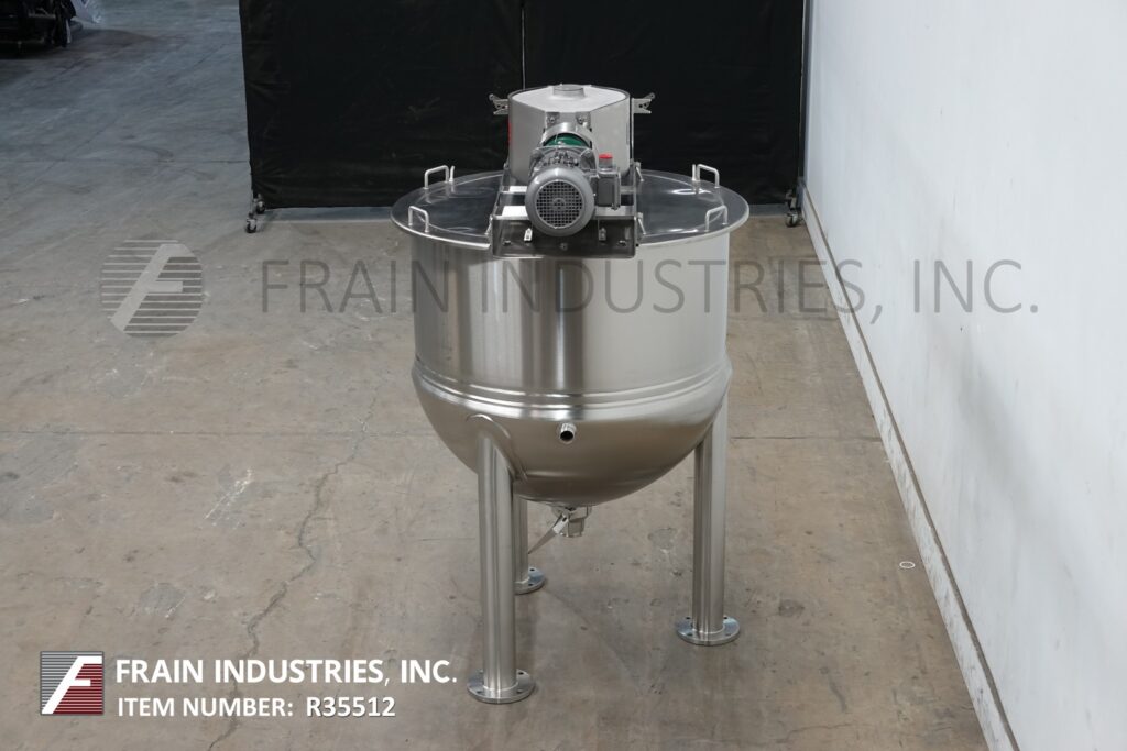 150 gallon Lee #150D9MS, 316 Stainless Steel jacketed double motion kettle, 42" dia. x 39" deep with 20" - Image 4
