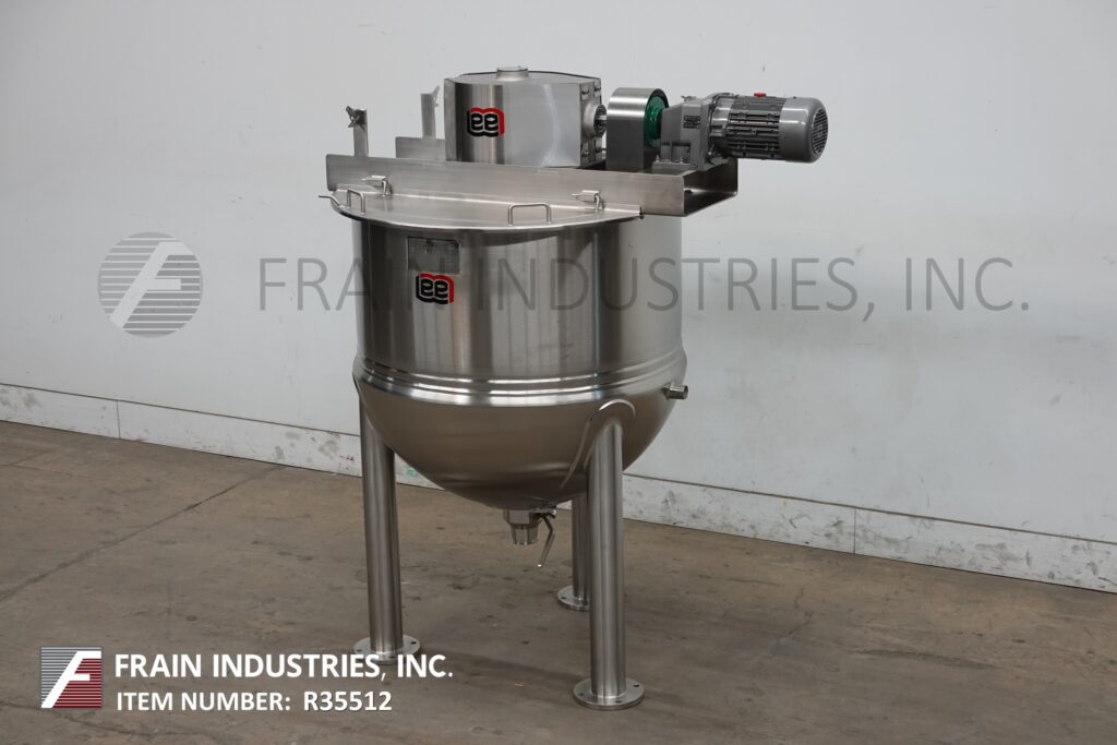 150 gallon Lee #150D9MS, 316 Stainless Steel jacketed double motion kettle, 42" dia. x 39" deep with 20" - Image 5