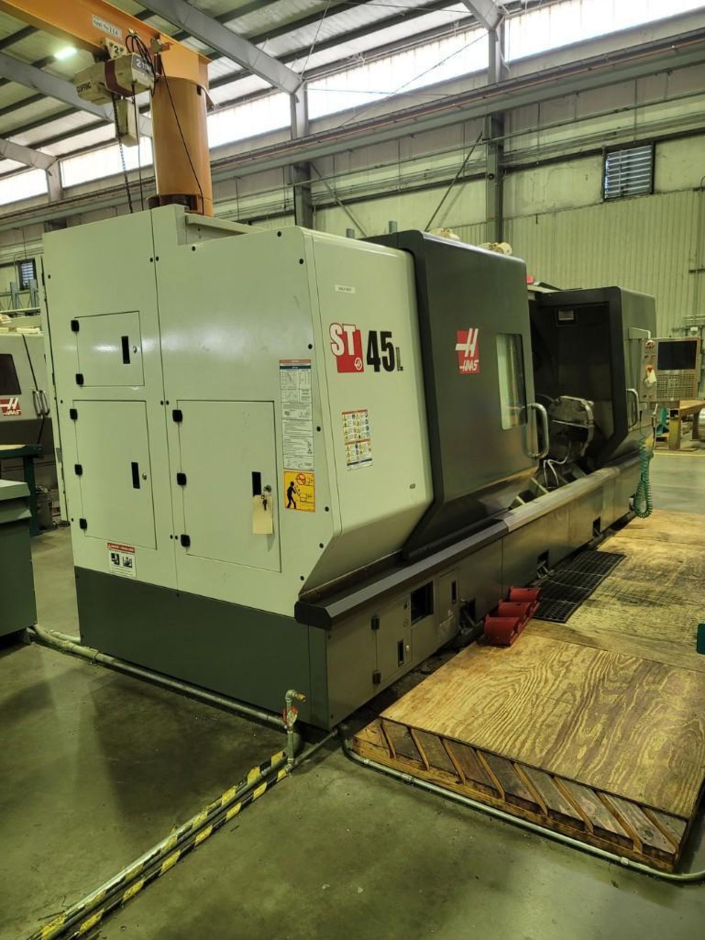 Haas #ST-45L, 20" chuck, 80" centers, 7" bore, steady rest, 2014 - Image 1