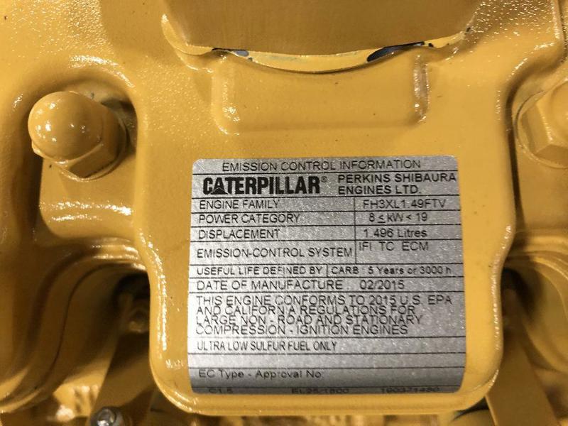 24 HP Caterpillar #C1.5, Engine Assembly, 3 cylinder mech turbo diesel engine, sound attenuated enclosure 4 - Image 6