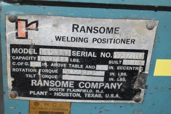 120000 lb. Ransome, turntable, 108" table, variable speed, pendant Control, new - Image 7