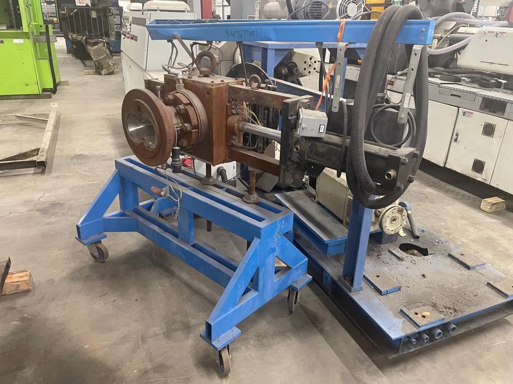 6.2" BD Plast, slide plate screen changer, hydraulic power pack w/ accumulator, #19124A - Image 1