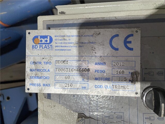 6.2" BD Plast, slide plate screen changer, hydraulic power pack w/ accumulator, #19124A - Image 2
