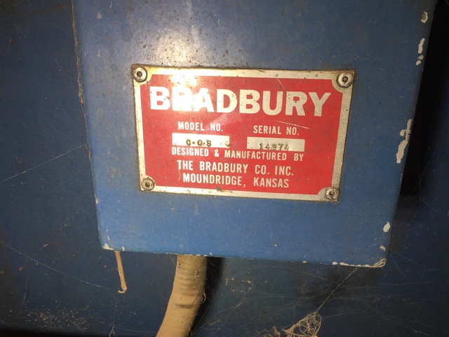 45 Ton, Airam/Bradbury #C.O.S., flying cut-off press, 2-24" diameter bladder, 41.5" between rods - Image 8