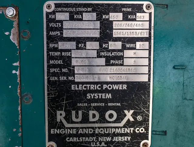 500 KW Volvo #RV500, diesel generator set, 120/208 Volts, Trailer Mounted, 54 Hours, 2002 - Image 6
