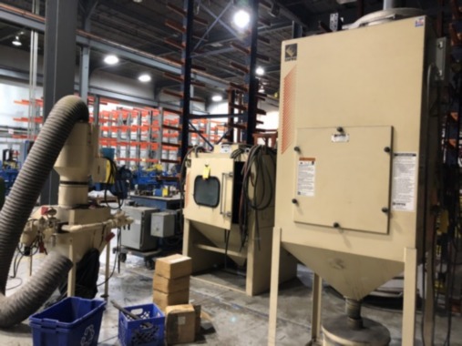 48" x 48" x 36" Empire #4848-SCR-9, Wire Air Blast Line, 900 cfm, 12 blast, dust collector - Image 2