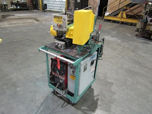 10" x .125" Iron Bay #MP-22, Coil End Joiner, shear on portable cart, tigtorch control, air operated - Image 1