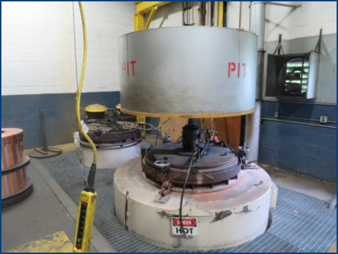 42" outside dimension x 36" H SM Engineering Pit Type Bell Annealing Furnaces, nytrogen/hydrogen, 2 - Image 6