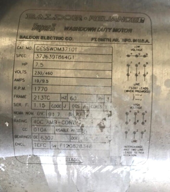 250 GPM @ 30' TDH, Fristam #FPR3451250, Centrifugal Pump, 3" x2", Stainless Steel - Image 2