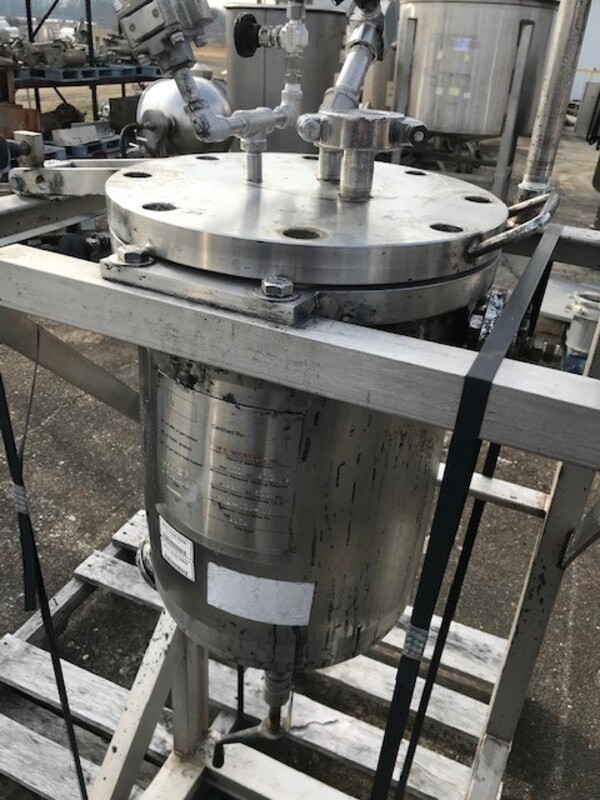 3 gallon REC Industries, Stainless Steel Reactor, 8" ID x 14" T/T, 100 PSI @ 400&deg;F - Image 1