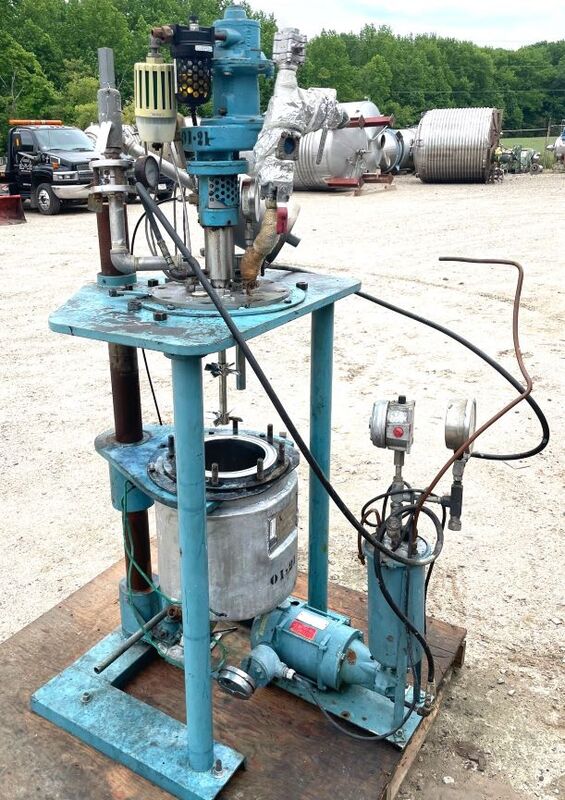 2 gallon American Reactor Corp., Pilot Plant Reactor. Stainless Steel, 150/FV @ 572°F, 8" Dia. x 10" T/T - Image 2