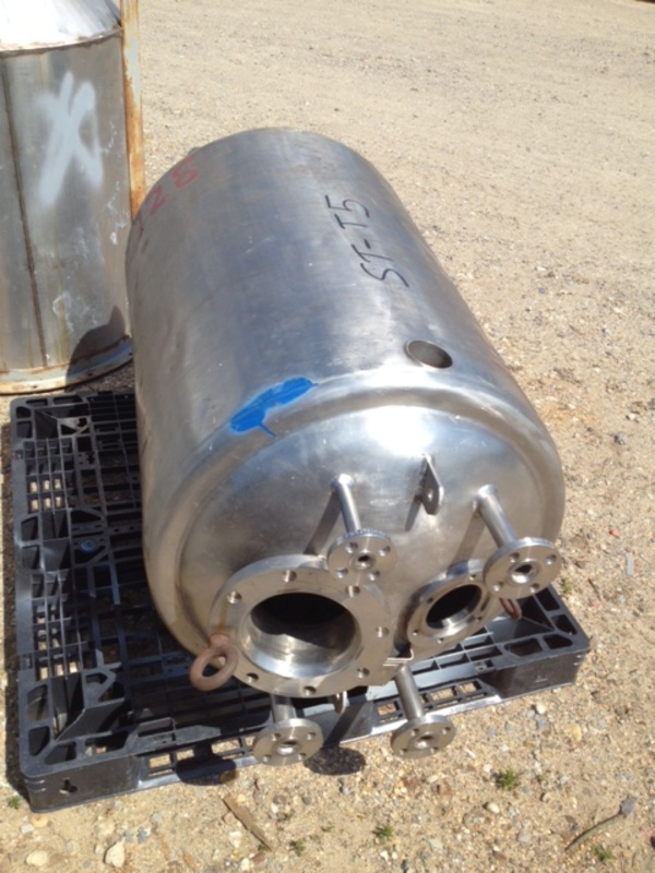 60 gallon Roben, Reactor Vessel, 60 PSI @ 100&deg;F, 75 PSI jacket, 2' dia. x 3' T/T, no mixer - Image 1