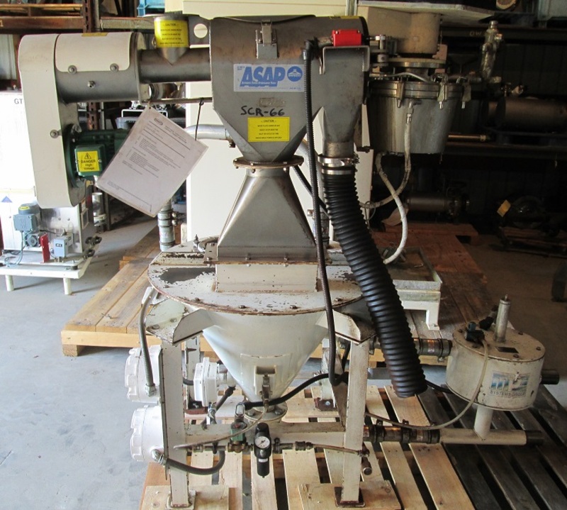 5" x 12" Sweco #K300C, Rotary/centrifugal Sifter, 4" inlet, 4" screw, with MAC hopper, bin vibrator, impulse - Image 1