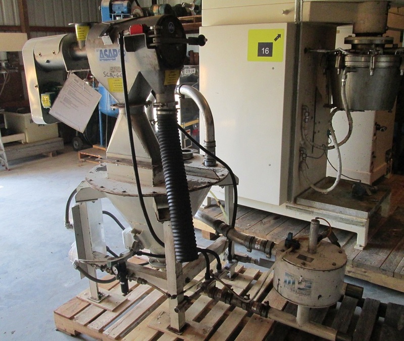 5" x 12" Sweco #K300C, Rotary/centrifugal Sifter, 4" inlet, 4" screw, with MAC hopper, bin vibrator, impulse - Image 3