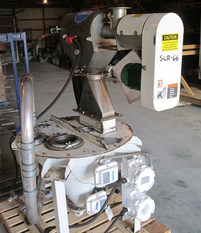 5" x 12" Sweco #K300C, Rotary/centrifugal Sifter, 4" inlet, 4" screw, with MAC hopper, bin vibrator, impulse - Image 4