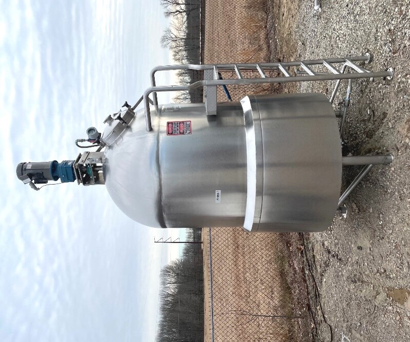 400 gallon Lee #400D7S, Jacketed Vacuum Rated Mix Kettle w/ Scrape Agitation, 90 PSI @ 332°F jacket - Image 2