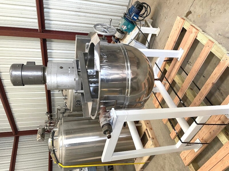 60 gallon Groen #DN/TA-60, Stainless Steel Double Motion Jacketed Mix Kettle w/ Tilt, 125 PSI @ 353°F jacket - Image 1