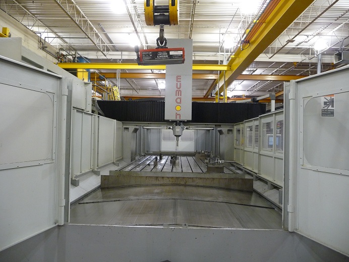 Eumach #DMV-5030, double column, bridge type, 205" X Travel, 122" Y Travel, 27" Z, Heidenhain CNC - Image 2