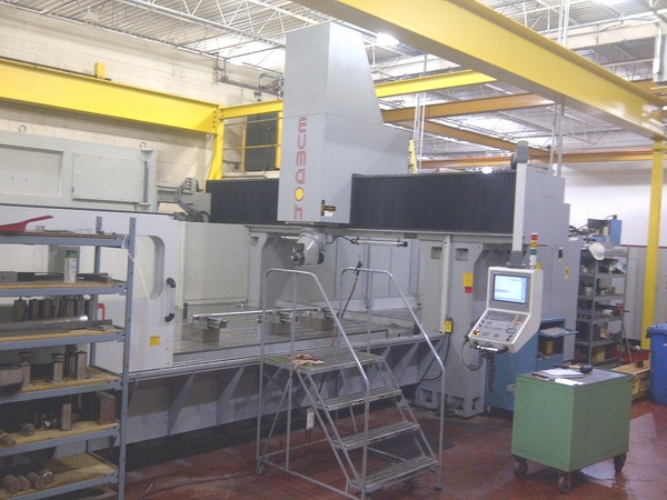 Eumach #DMV-5030, double column, bridge type, 205" X Travel, 122" Y Travel, 27" Z, Heidenhain CNC - Image 8