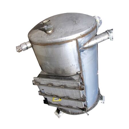 80 cu.ft., MAC Equipment, Stainless Steel Weigh Bin Receiver, 48" diameter x 114" OH x 74" straight side, 4" - Image 1