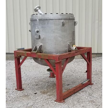 25 cu.ft. Stainless Steel Clyde Pressure Tank, 42" diameter x 34" straight side, 8" discharge, 7' OH - Image 3