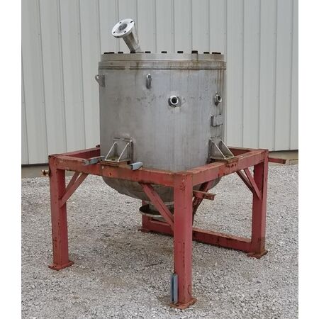 25 cu.ft. Clyde Pneumatic Conveying, Stainless Steel Pressure Tank, 42" diameter x 34" straight side, 8" - Image 2