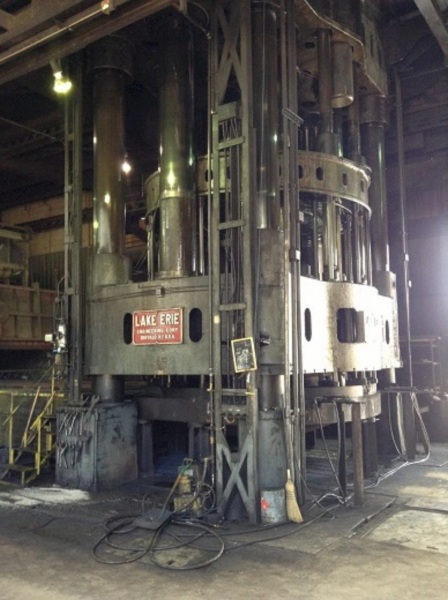 4000 Ton, Lake Erie, Double Action Hydraulic Press, 168" die space, 180" ram stroke, 48" ejector stroke - Image 1