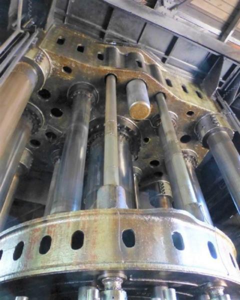 4000 Ton, Lake Erie, Double Action Hydraulic Press, 168" die space, 180" ram stroke, 48" ejector stroke - Image 6