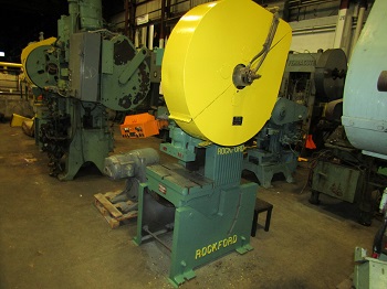 40 Ton, Rockford #40-W, OBI Single Crank Press, 3" stroke, 10-3/4" shut height, 7-1/8" throat, 26" x 14" bed - Image 5