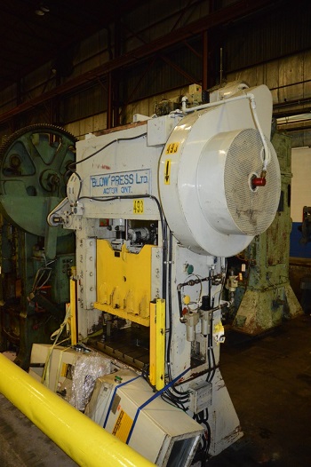 105 Ton, Blow #SD-10-42, Straight Side Press, 2 /14" stroke, 13" shut height, 124" x 42" bed, 4" adjustment - Image 1