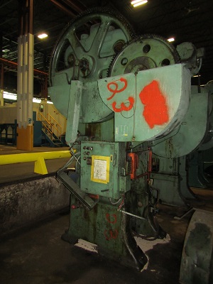120/80 Ton, Bliss #3-1/2C, single crank double action toggle press, 20"/11.5" plunger/blank stroke, 26"/24" - Image 2