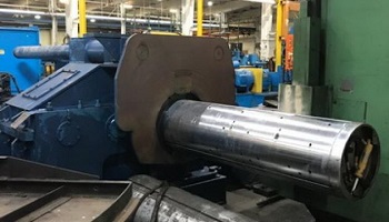 40000 lb. Comeq Stamco Recoiler, 70" drum face, 67" Gripper Slot, 49" to Top of Mandrel, Hydraulic - Image 1