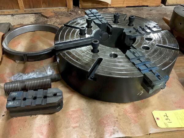 24" Manual 4-jaw chuck with 8" thru hole, A2-15 mount - Image 4